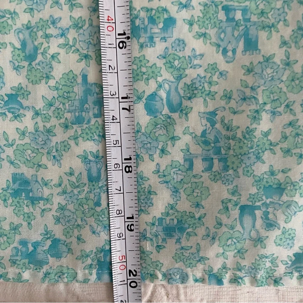 Vintage 1960s Cotton Shirt Short Sleeve Castle Floral Print Hong Kong - Picture 13 of 15